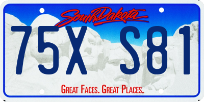SD license plate 75XS81