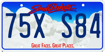 SD license plate 75XS84