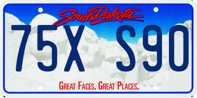 SD license plate 75XS90