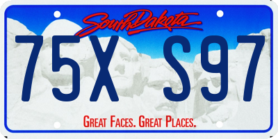 SD license plate 75XS97