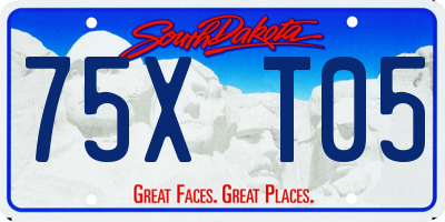 SD license plate 75XT05