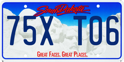 SD license plate 75XT06
