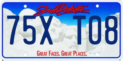 SD license plate 75XT08