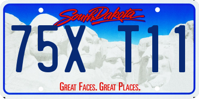 SD license plate 75XT11