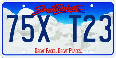SD license plate 75XT23
