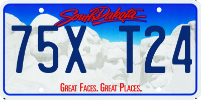 SD license plate 75XT24