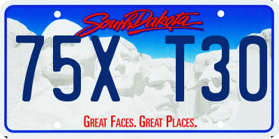 SD license plate 75XT30