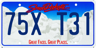SD license plate 75XT31
