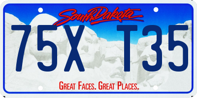 SD license plate 75XT35