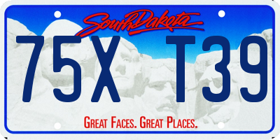 SD license plate 75XT39