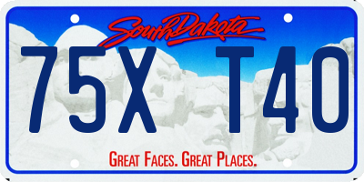 SD license plate 75XT40