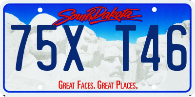 SD license plate 75XT46
