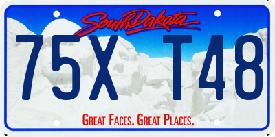 SD license plate 75XT48