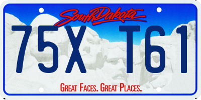 SD license plate 75XT61