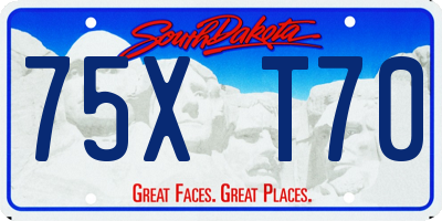 SD license plate 75XT70