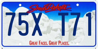 SD license plate 75XT71