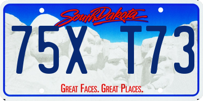 SD license plate 75XT73