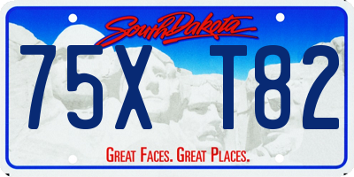 SD license plate 75XT82