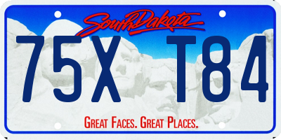 SD license plate 75XT84