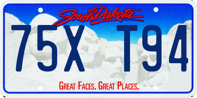 SD license plate 75XT94