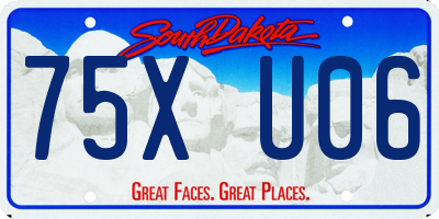 SD license plate 75XU06