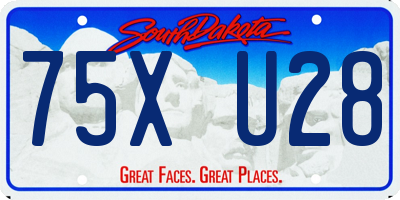 SD license plate 75XU28