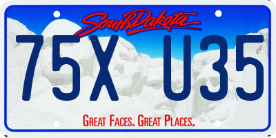 SD license plate 75XU35