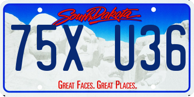 SD license plate 75XU36