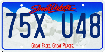 SD license plate 75XU48