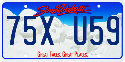 SD license plate 75XU59
