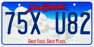 SD license plate 75XU82