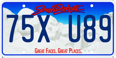 SD license plate 75XU89