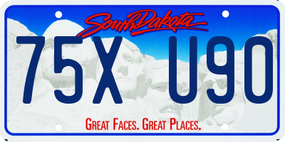 SD license plate 75XU90