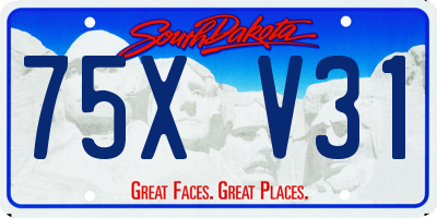 SD license plate 75XV31