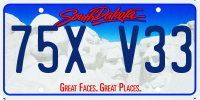 SD license plate 75XV33