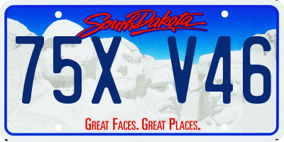 SD license plate 75XV46