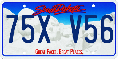 SD license plate 75XV56