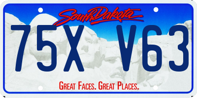 SD license plate 75XV63