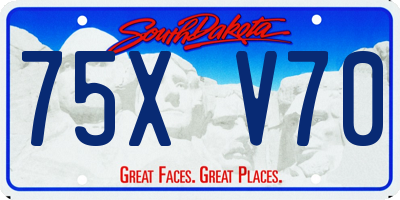 SD license plate 75XV70