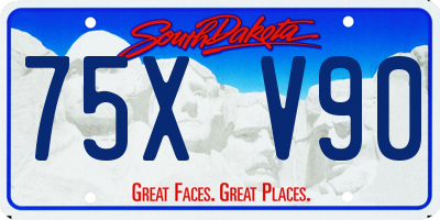 SD license plate 75XV90