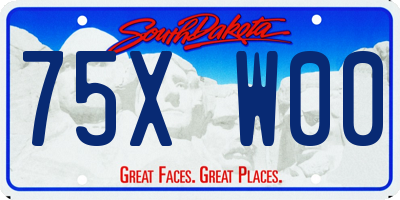 SD license plate 75XW00