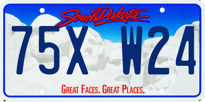 SD license plate 75XW24