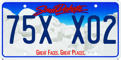 SD license plate 75XX02