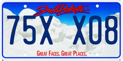 SD license plate 75XX08