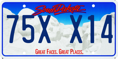 SD license plate 75XX14
