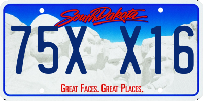 SD license plate 75XX16