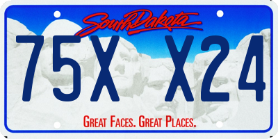 SD license plate 75XX24