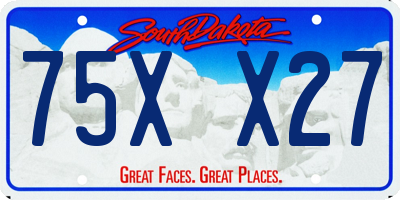 SD license plate 75XX27