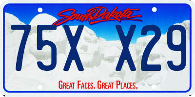 SD license plate 75XX29