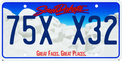 SD license plate 75XX32